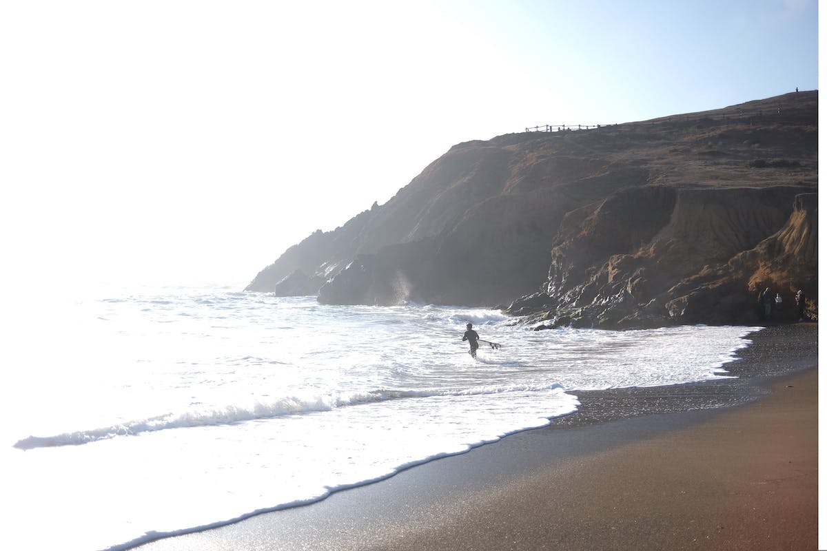Surfer in Rodeo Beach